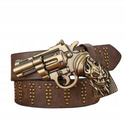  Öv öv cowboy western Revolver Strassz Szegecsek retro vintage 120 cm (096709065129)