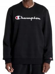 Champion Férfi sport pulóver Champion 220254-KK001 kapucni nélkül fekete pamut S (220254-KK001)