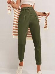 Shein Tall Nadrág Klasszikus Egyenes Khaki Magas Derekú S 1_A