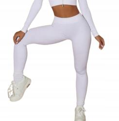  Bo+tee Bordázott Leggings Fehér Hosszú L 0_6 (BT0427R)