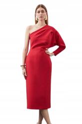Karen Millen Piros Ruha MIDI Koktél Egyenes 38 B1F