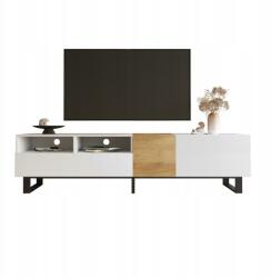 Gutent Tv szekrény 180 cm, fehér furnér, minimalista (1007)