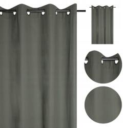 STOF Pamut függöny 135x240 cm olíva zöld karikás, készre varrt (R61490329)