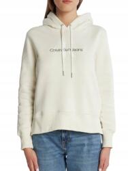 Calvin Klein Krémszínű Kapucnis Pulóver L X_g Logóval