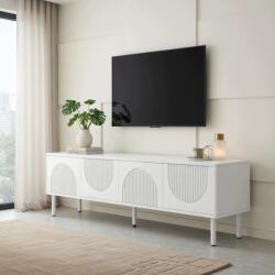 Hommoo Tv szekrény 180x40x52 cm fehér mdf forgácslap kábel (103)