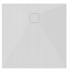  Zuhanytálca Szögletes 80x80 Kő Mintás 2, 6 CM Fehér Szifon (BRODZIK ST8080W)