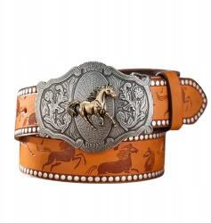  Öv öv cowboy western Arany Csat Ló Texas retro szegecsek 120 cm (4250323636905)