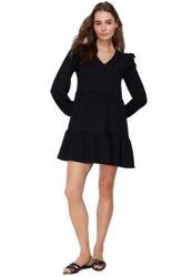 Trendyol Fekete Ruha Fodros És Fodros Mini 40 5EA* 40 5_A (TWOAW22EL0762)
