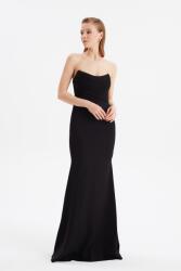 Trendyol Fekete Fodros Maxi Estélyi Ruha 38 5_A
