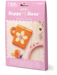 Graine Creative Punch needle hímzőkészlet - Virágos bögre (25 cm) (JL23822)