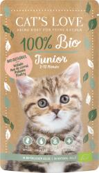 CAT’S LOVE Nedves macskatáp - JUNIOR BIO, baromfi - 100 g