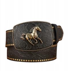  Cowboy öv öv western fekete Arany Ló Szegecsek retro vintage y2k 120 cm (669322537610)