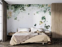 GIGAPRINT Öntapadós Fotótapéta Levelek Beton Természet Ret Nappali Hálószoba 400x280 (LISCIE_BETON_NATURA_RETRO)
