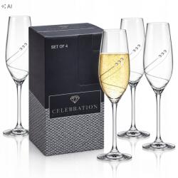  Pezsgőspoharak, prosecco 210ml Swarovski kristályokkal 34799 (4db) (8930)