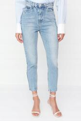 Trendyol Kék Mom High Waist Egyenes Farmer Pamutból 36 5_A