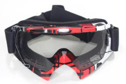 Roy Ochelari coss enduro atv, WB P-25, rama rosu, alb, negru, sticla transparenta (ROY27475) - mxenduro