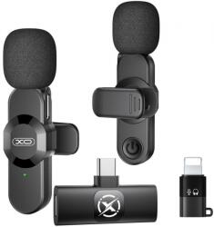 XO Design Lavaliera XO Design MC14 Dual, USB-C / Lightning, Set 2 bucati, Neagra