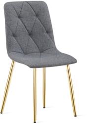 FDY Scaun Bucatarie/Dining Fido , Picioare Aurii, Textil Gri