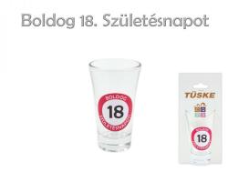 CQ Kft Pálinkás pohár Boldog születésnapot 18 (CQ85349)