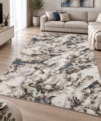 Elza Covor Elsa 12288 A, Marime 150 x 230 cm, Gri, Crem si Albastru, Inaltime Fir 7 mm, Antialergic, Polipropilena, Living, Dormitor Covor