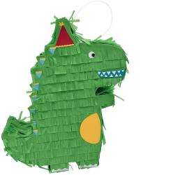 Flippy Pinata Dinozaur pentru Petrecere, Flippy, Detalii Argintii, din Hartie si Carton, Pinata pentru Copii, 25 x 7 x 27 cm, Verde (161639)