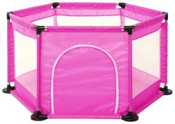 Flippy Tarc de Joaca si Siguranta pentru Copii DNT-104, Flippy, Dimensiuni 130 x 115 x 65 cm, Structura de Protectie pentru Interior, Fucsia (167167)