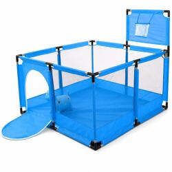 Flippy Tarc de Joaca pentru Copii DNT-106, Flippy, Model Spatiu Basketball, 126 x 126 x 65 cm, Structura de Protectie pentru Interior, ABS si Poliester rezistent, Albastru deschis (167187)