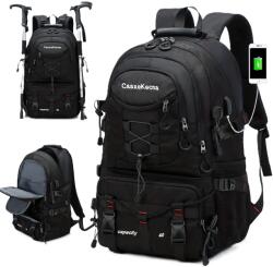 Flippy Rucsac Multifunctional de Alpinism, Flippy, Capacitate 36-55 L, de Calatorie, Impermeabil, Slot USB Incarcare Telefon, Bretele Reglabile, 52 x 34 x 19 cm, Negru (133486) Rucsac tura