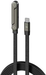 Flippy Cablu Incarcare, Flippy, USB Type C, Gaming, Conector, Unghi 90 Grade, Suport Telefon, 240W, 1.5 m, Negru (165235)