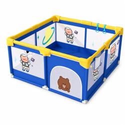 Flippy Tarc Spatiu de Joaca pentru Copii DNT-113, Flippy, 200 x 150 x 65 cm, Structura de Protectie pentru Interior, ABS si Poliester rezistent, Albastru/Galben (167199)