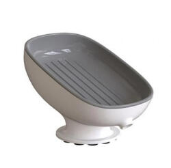 Flippy Savoniera din Plastic, Flippy, cu Ventuza, Design Modern, Gri