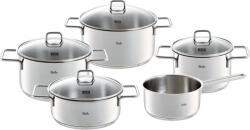 Fissler Set de oale Fissler LumiTherm din oțel inoxidabil cu capace de sticlă, set 5 piese (086-116-05-000/0)