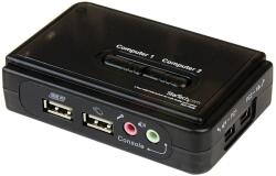 StarTech 2 Port Black USB KVM Switch Kit with Audio and Cables (SV211KUSB) - vexio
