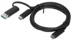 Lenovo 4X90U90618 USB cable 1 m USB 3.2 Gen 1 (3.1 Gen 1) USB A/USB C USB C Black (4X90U90618)