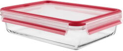 emsa CLIP & CLOSE glass food storage container 2.0 liters (transparent/red, rectangular) (N1041100) - vexio