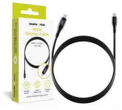 Mobile Origin Cablu date/încărcare Mobile Origin CB2 USB-C la USB-C, 100W, display integrat, 1.5m, Universal (MO-100WDC-CB2) - vexio
