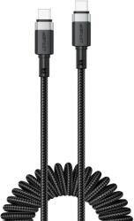 ACEFAST Cablu spiralat Acefast C14-03 USB-C la USB-C 3A 480 Mb/s 1.2 m negru (C14-03)