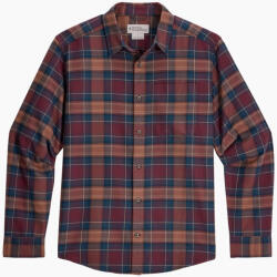 Royal Robins Lieback Organic Cotton Flannel L/S férfi ing M / burgundi vörös