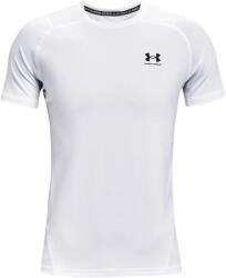 Under Armour HG Armour Fitted SS férfi póló L / fehér/fekete