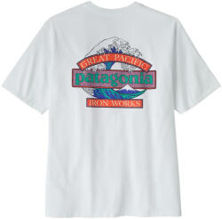 Patagonia Great Waves Responsibili-Tee férfi póló XL / fehér/piros