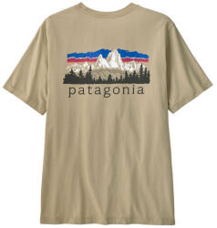 Patagonia M's Fitz Roy Foothills T-Shirt férfi póló S / szürke/zöld