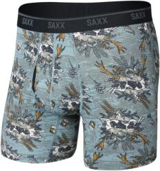 Saxx Quest Quick Dry Mesh Boxer Brief Fly boxeralsó M / szürke/barna
