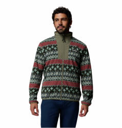 Columbia Sequoia Grove Ii Fz Printed Fleece férfi pulóver L / sötétzöld