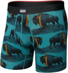 Saxx Vibe Xtra Soft Comfort Boxer Brief Fly boxeralsó L / türkiz