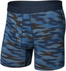 Saxx Droptemp Cooling Cotton Boxer Brief Fly boxeralsó XL / kék/sötétszürke