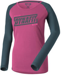 DYNAFIT 24/7 W L/S Tee női póló L / rózsaszín/szürke