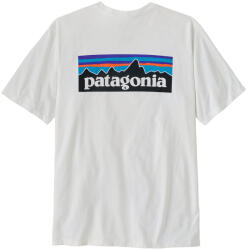 Patagonia P-6 Logo Responsibili Tee férfi póló XL / fehér/fekete