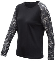 Sensor Merino Blend Impress női technikai hosszú ujjú póló. S / fekete/szürke