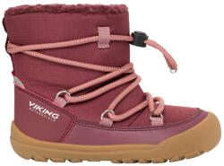 Viking Outdoor Footwear Birch Barefoot Warm WP Pull-on Wine gyerek téli cipő Cipőméret (EU): 32 / burgundi vörös