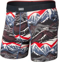 Saxx Vibe Xtra Soft Comfort Boxer Brief Fly boxeralsó L / kék/piros/fehér